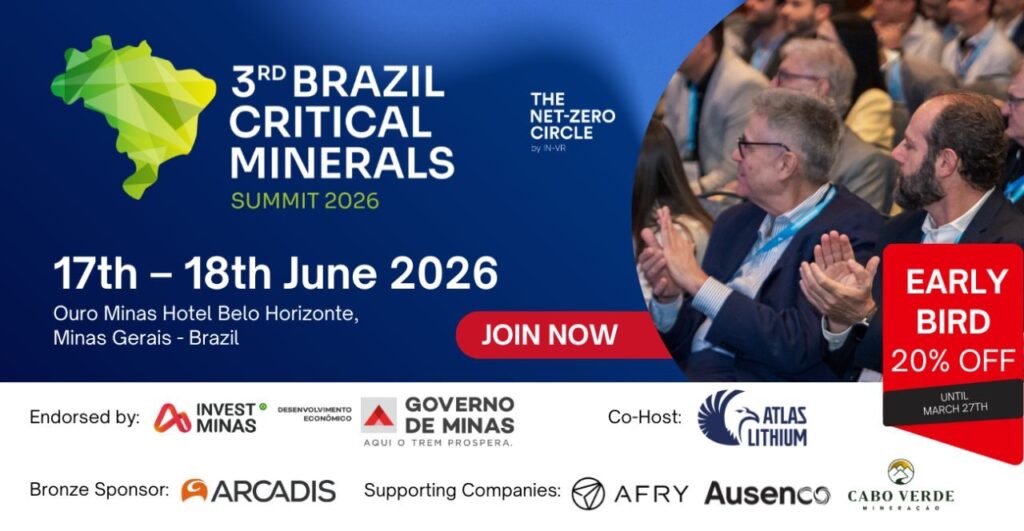 3ª Brazil Lithium & Critical Minerals Summit 2026 no Ouro Minas Hotel em Belo Horizonte, Minas Gerais - 17 a 18 de junho de 2026
